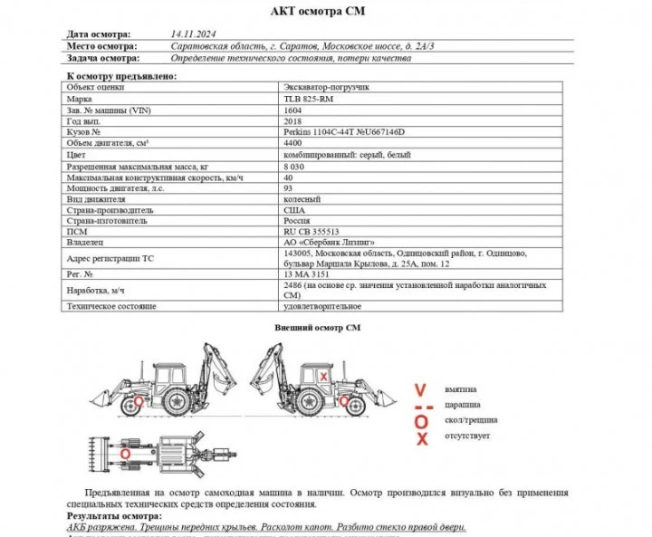 Экскаватор-погрузчик TLB 825-RM, 2018